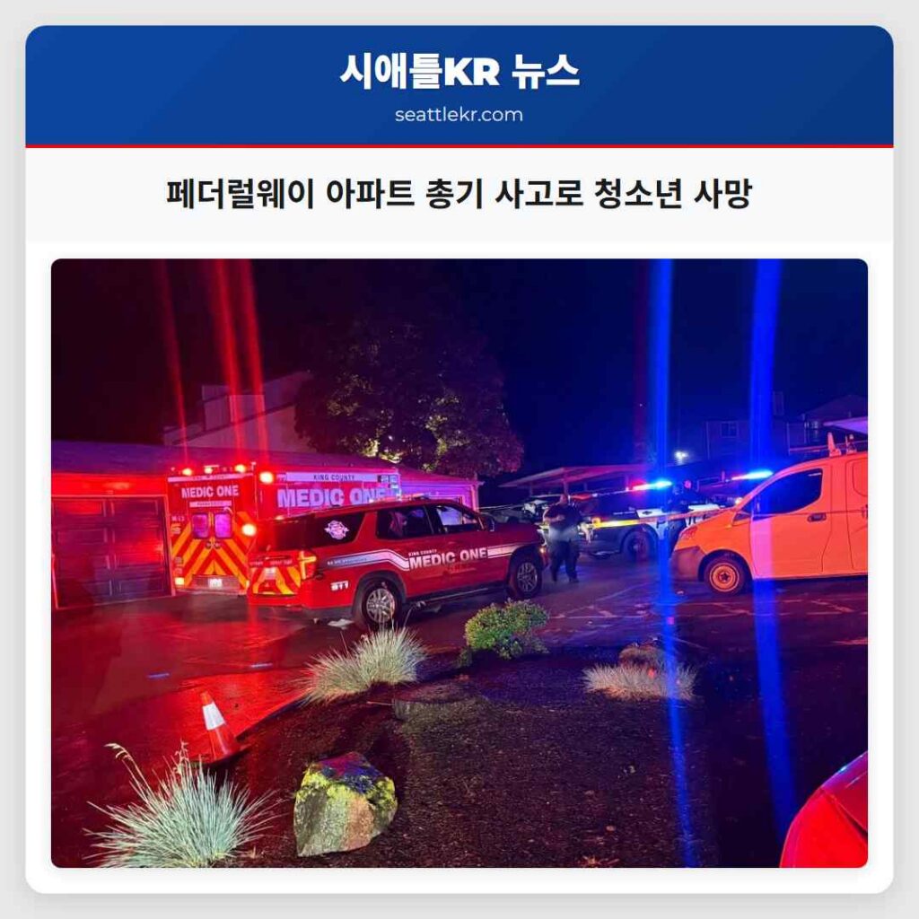 페더럴웨이 아파트 총기 사고로 청소년 사망