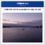 시애틀 퓨젯 사운드에 13000갤론 하수 유출 신속 대응
