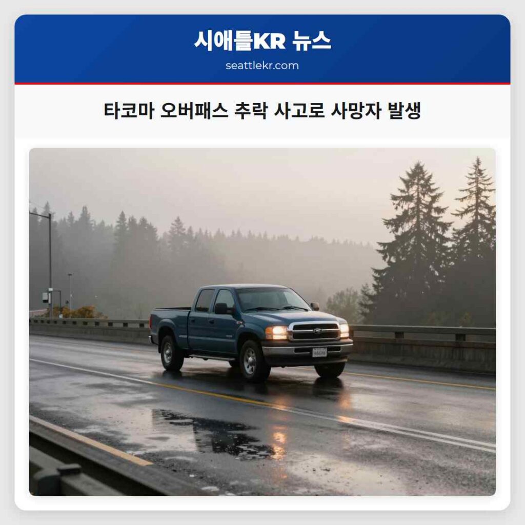 타코마 오버패스 추락 사고로 사망자 발생