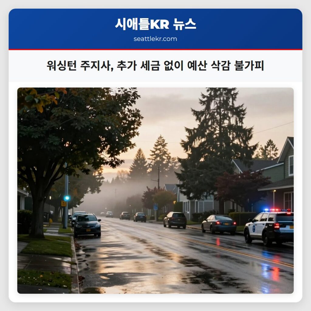 워싱턴 주지사, 추가 세금 없이 예산 삭감 불가피