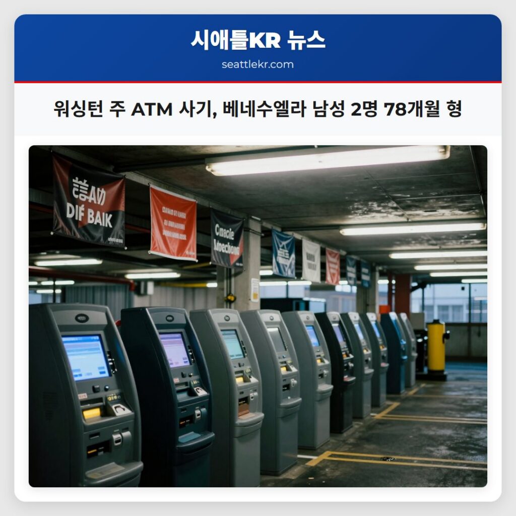 워싱턴 주 ATM 사기, 베네수엘라 남성 2명 78개월 형