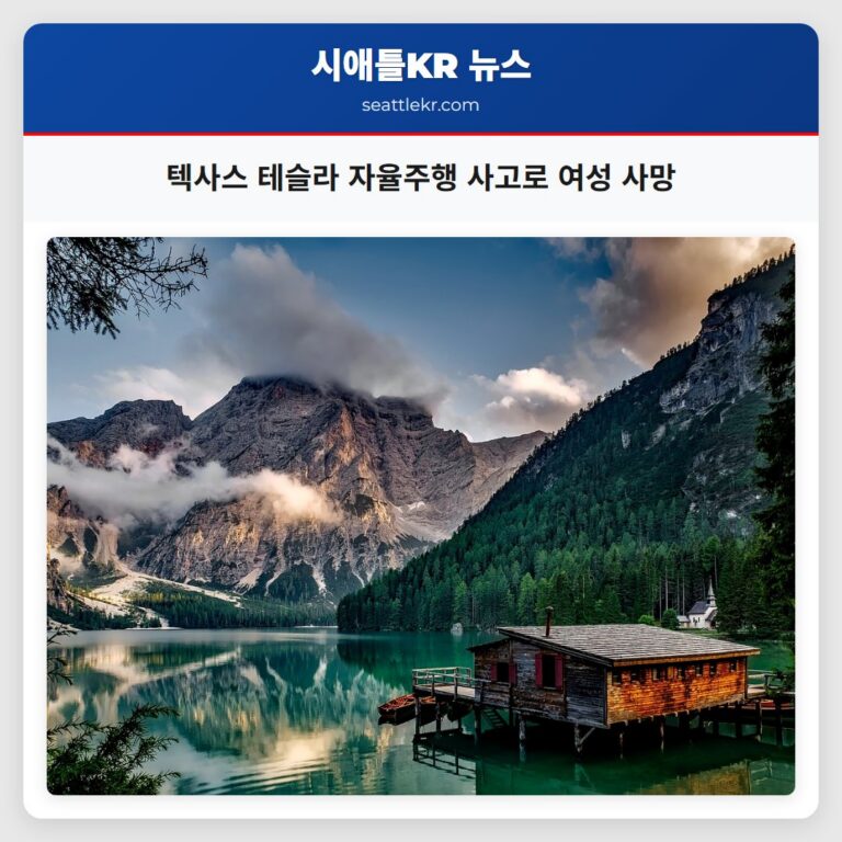 텍사스 테슬라 자율주행 사고로 여성 사망