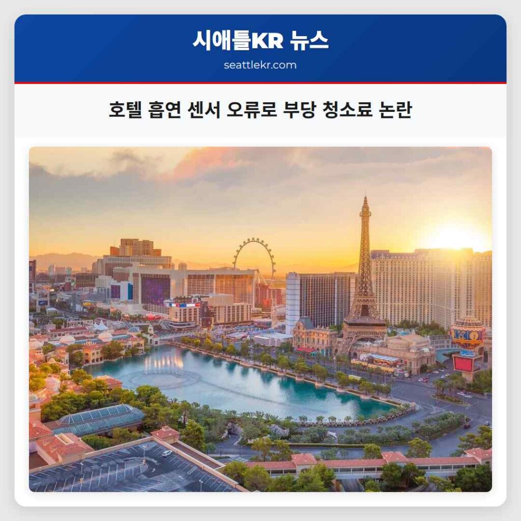 호텔 흡연 센서 오류로 부당 청소료 논란