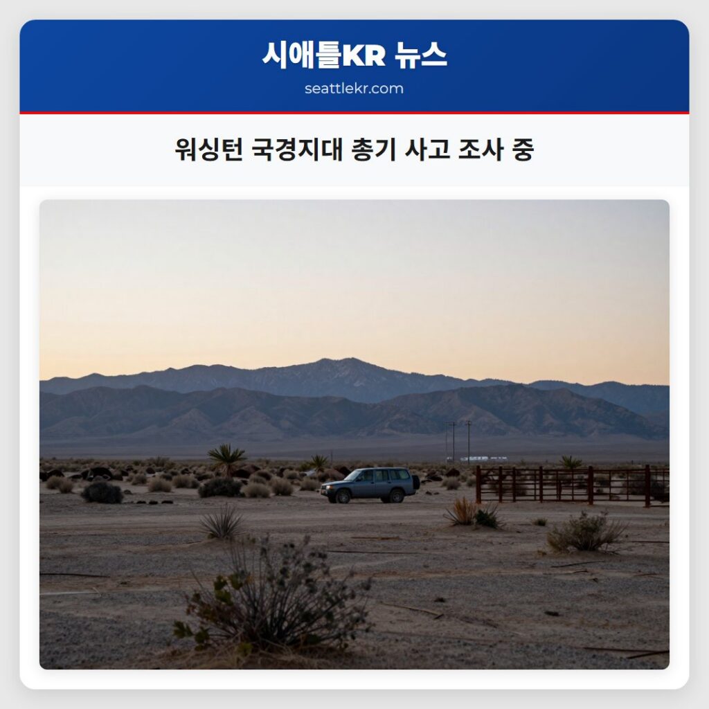 워싱턴 국경지대 총기 사고 조사 중