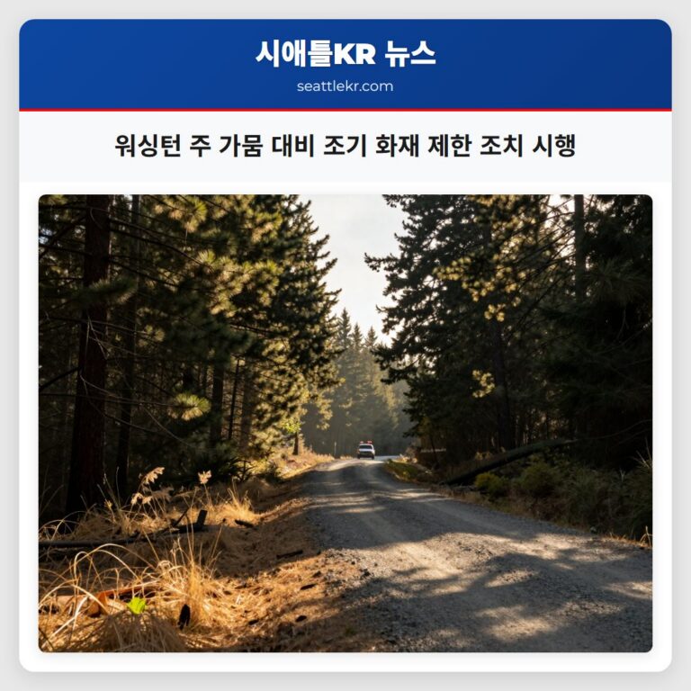 워싱턴 주 가뭄 대비 조기 화재 제한 조치 시행
