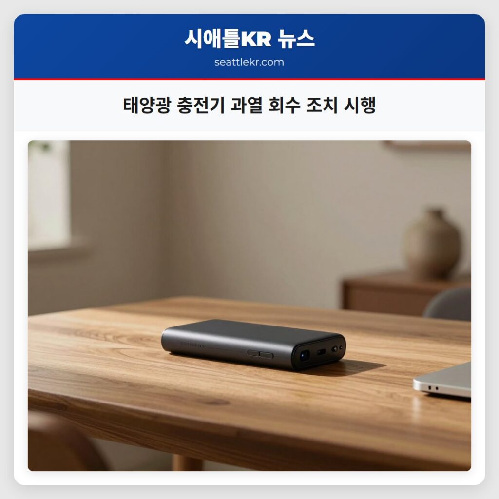 태양광 충전기 과열 회수 조치 시행