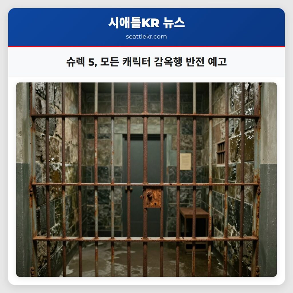 슈렉 5, 모든 캐릭터 감옥행 반전 예고
