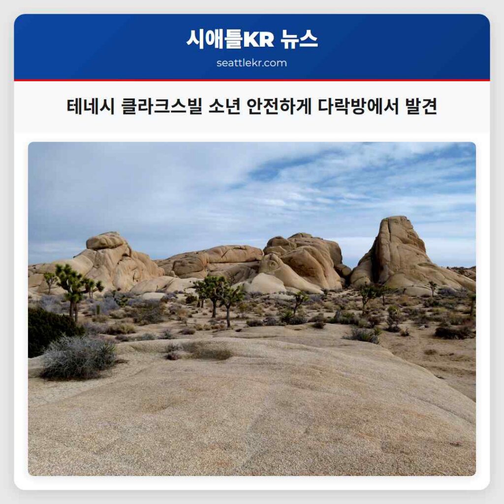 테네시 클라크스빌 소년 안전하게 다락방에서 발견