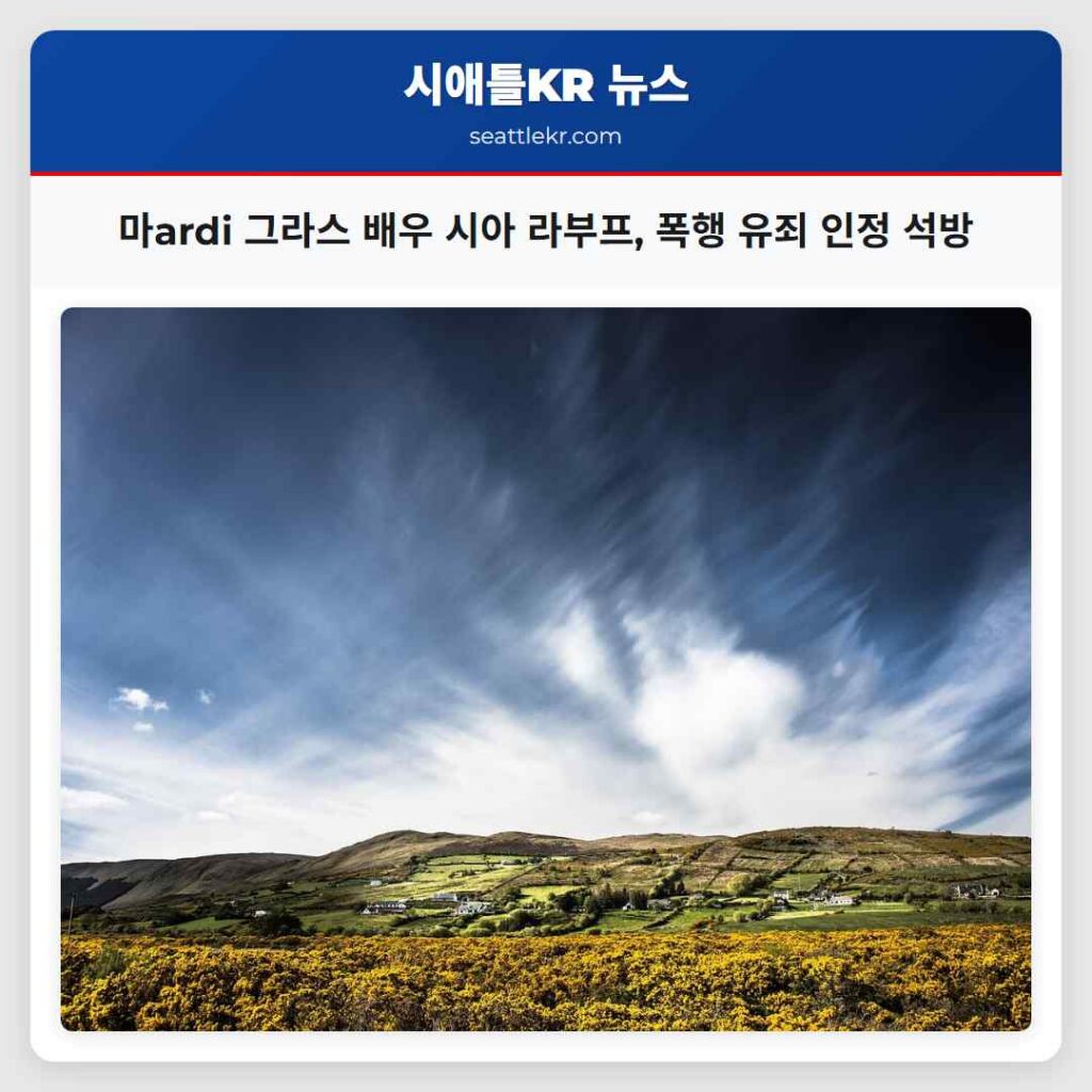마ardi 그라스 배우 시아 라부프, 폭행 유죄 인정 석방