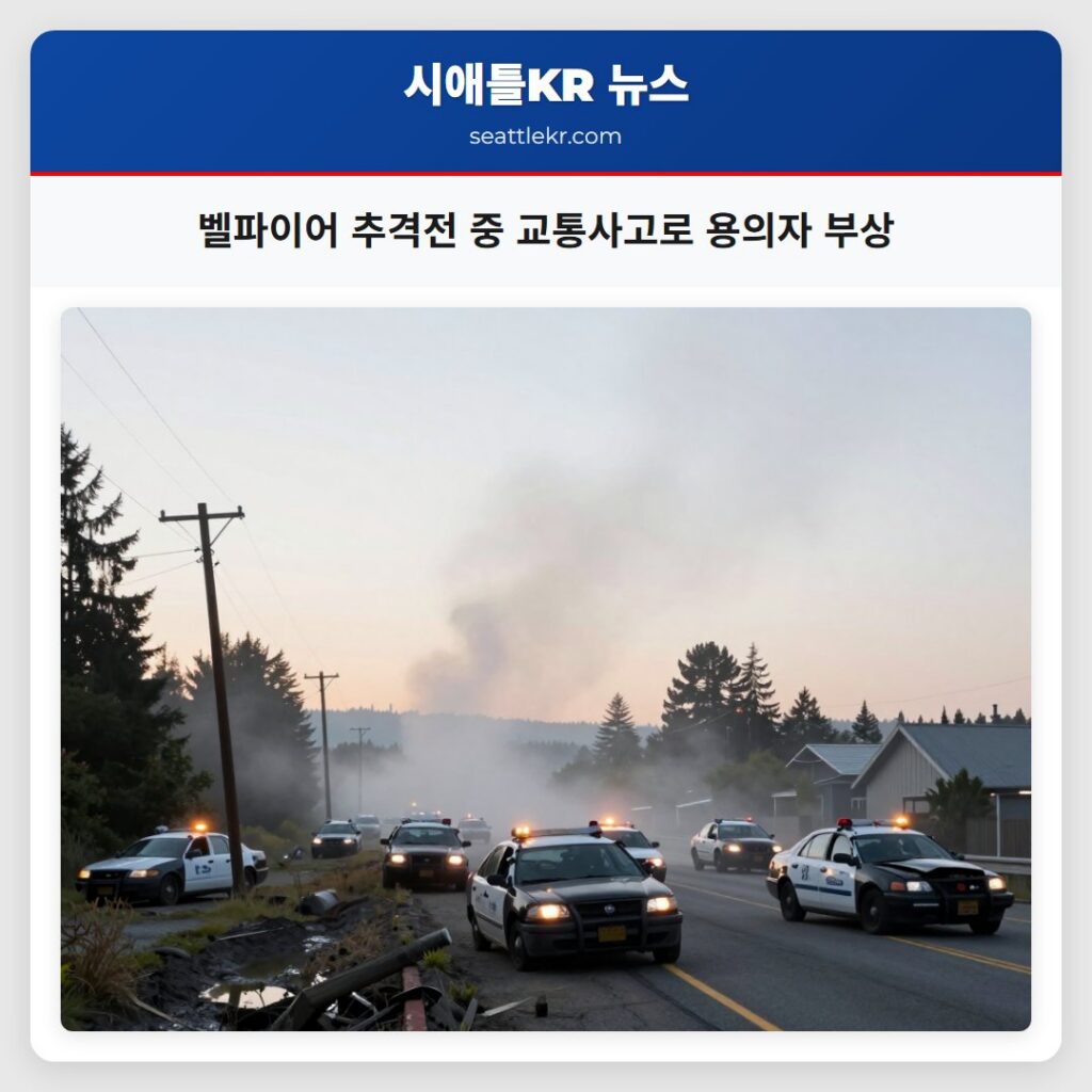 벨파이어 추격전 중 교통사고로 용의자 부상