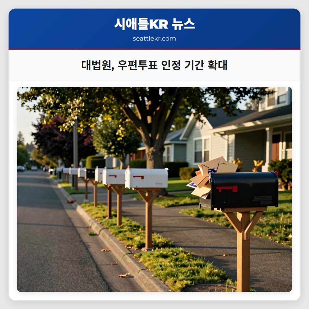 대법원, 우편투표 인정 기간 확대