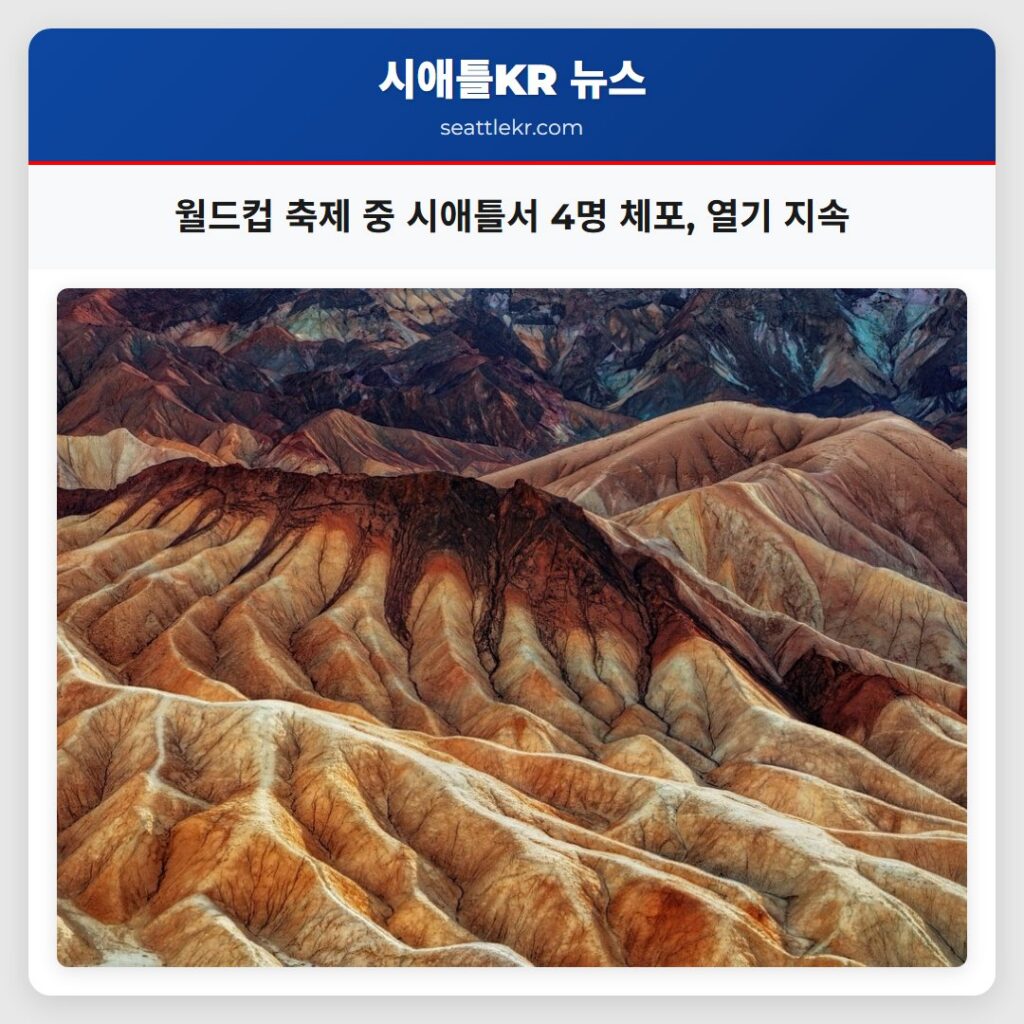 월드컵 축제 중 시애틀서 4명 체포, 열기 지속
