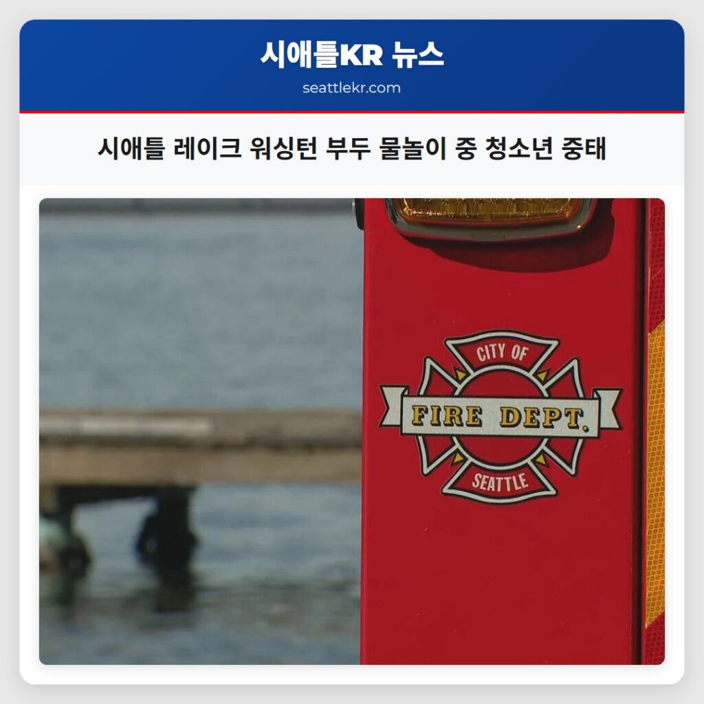 시애틀 레이크 워싱턴 부두 물놀이 중 청소년 중태