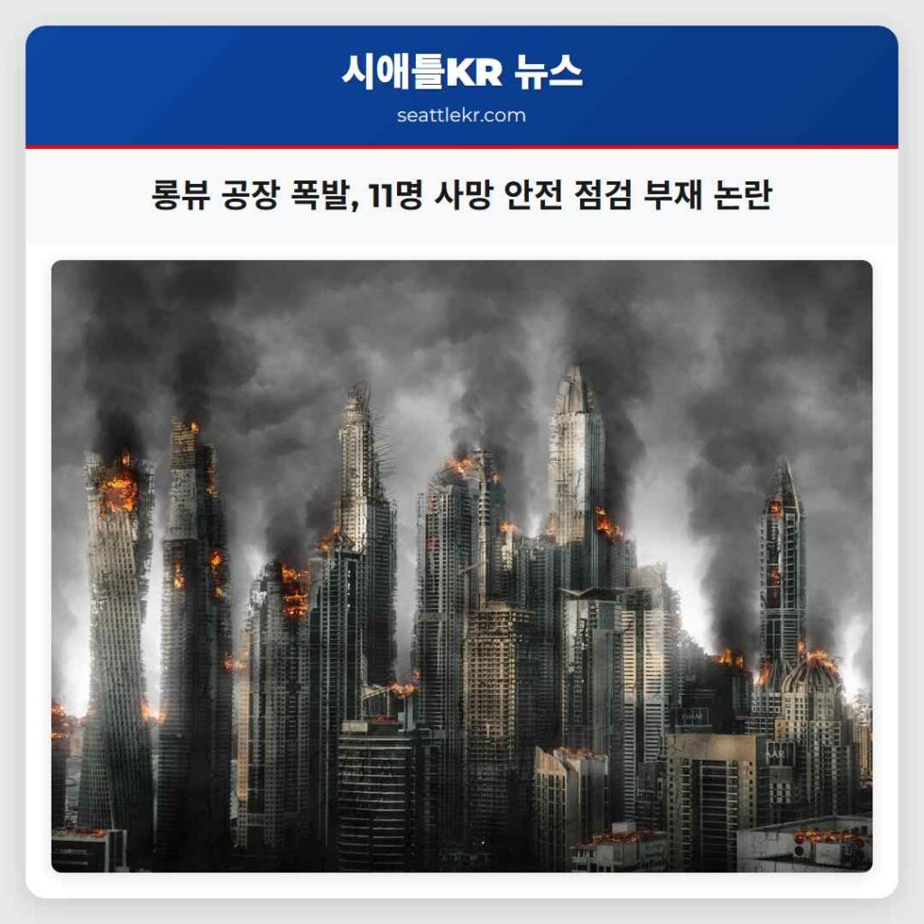 롱뷰 공장 폭발, 11명 사망 안전 점검 부재 논란