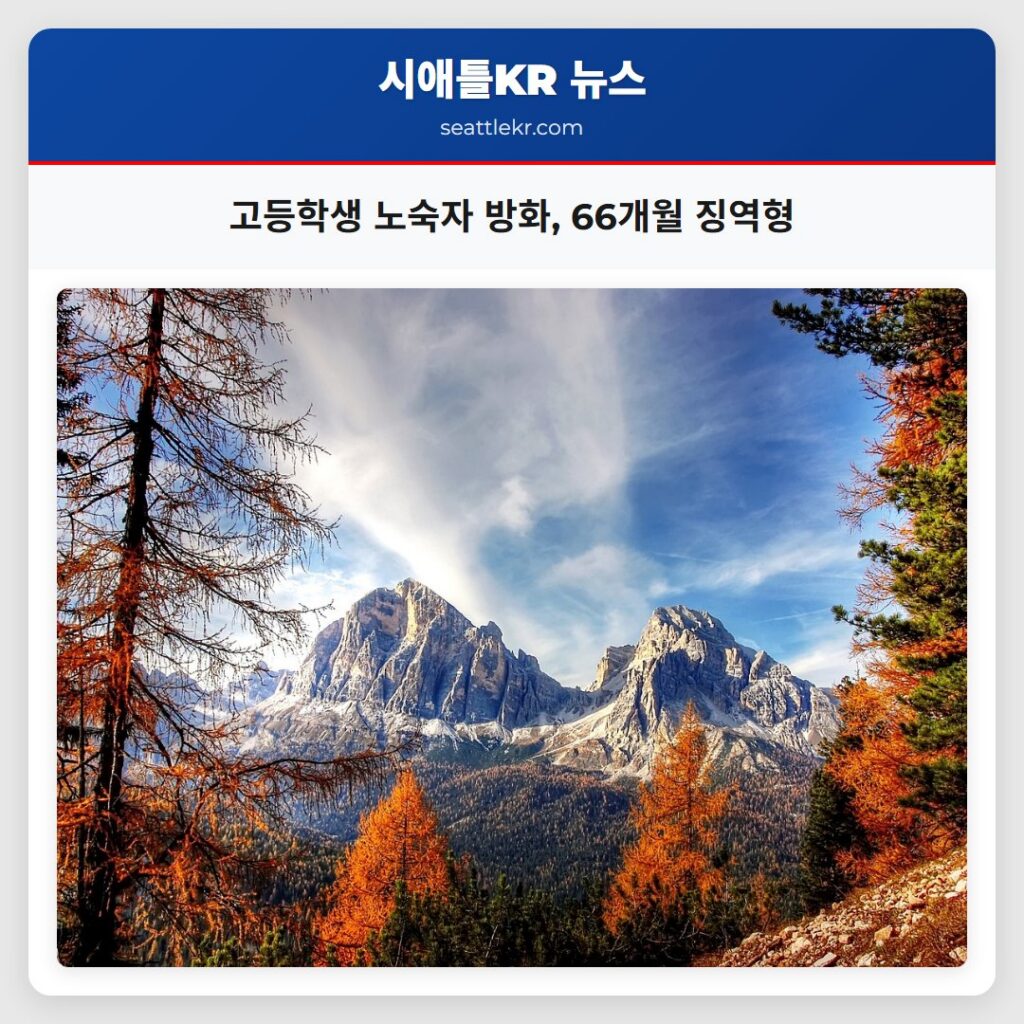 고등학생 노숙자 방화, 66개월 징역형