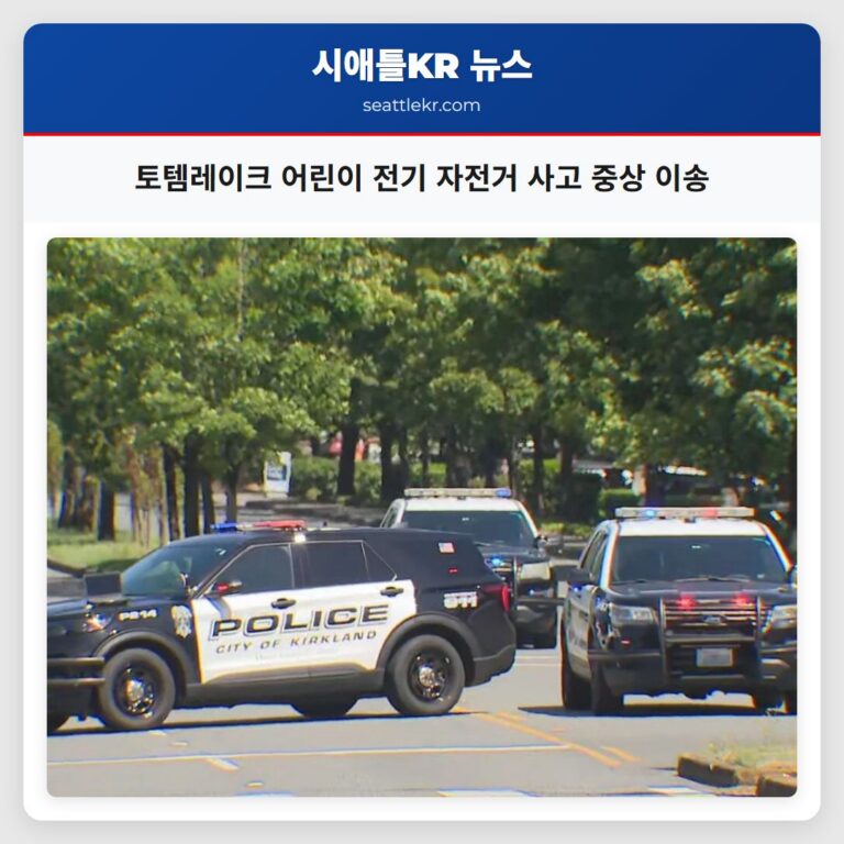토템레이크 어린이 전기 자전거 사고 중상 이송