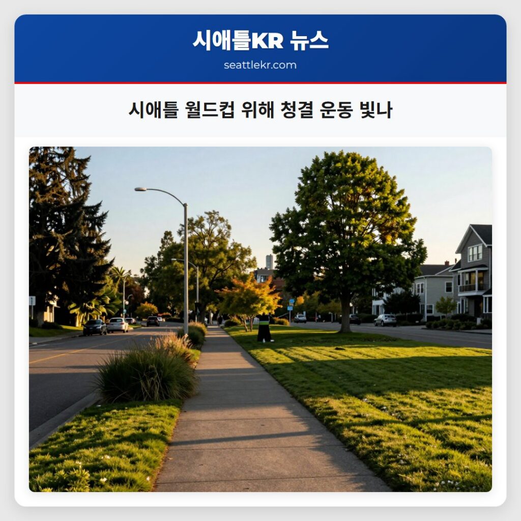 시애틀 월드컵 위해 청결 운동 빛나