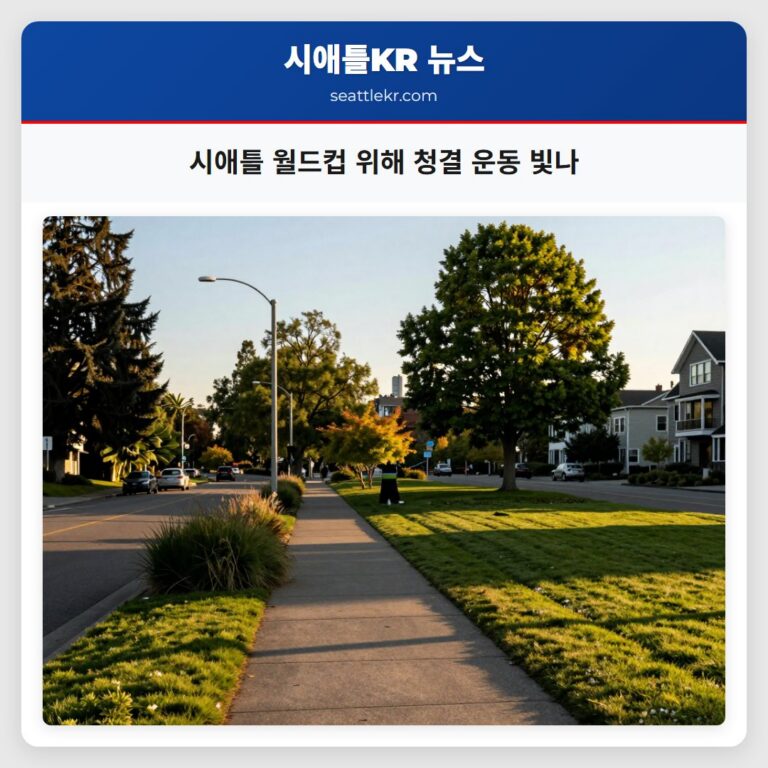 시애틀 월드컵 위해 청결 운동 빛나