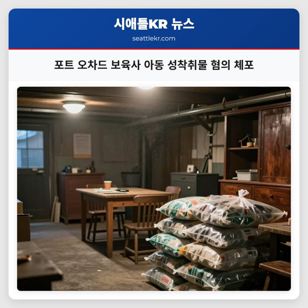 포트 오차드 보육사 아동 성착취물 혐의 체포