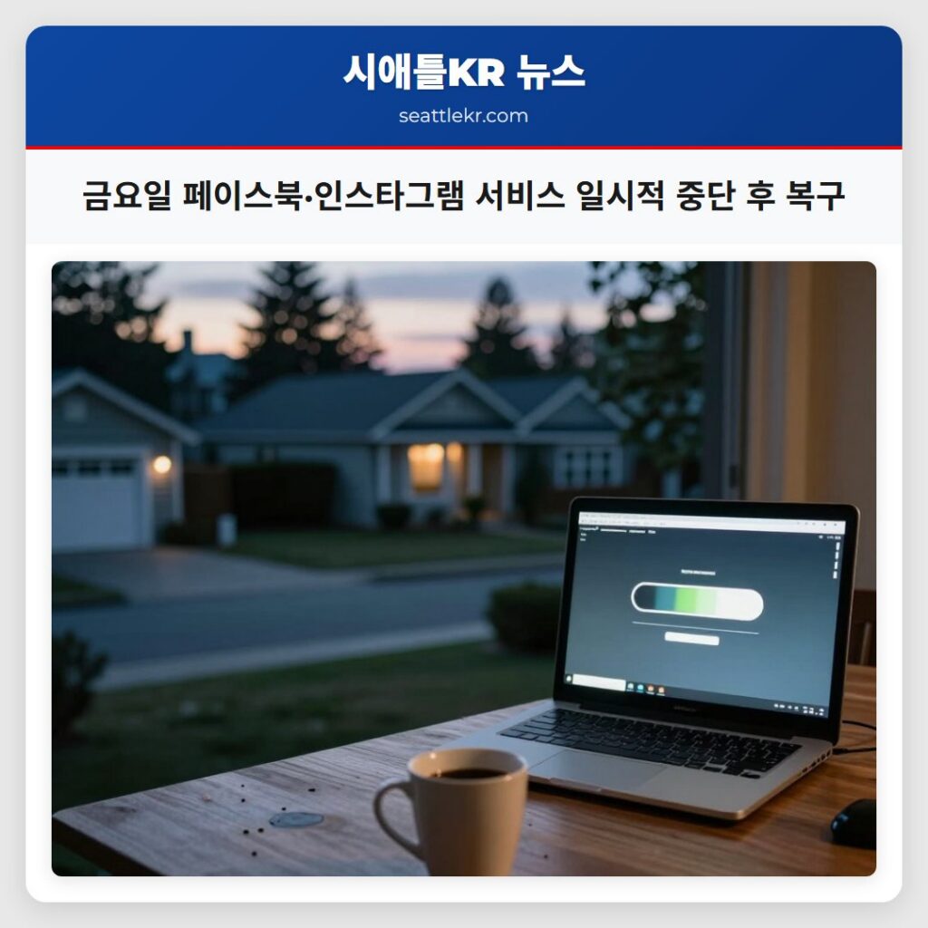 금요일 페이스북·인스타그램 서비스 일시적 중단 후 복구