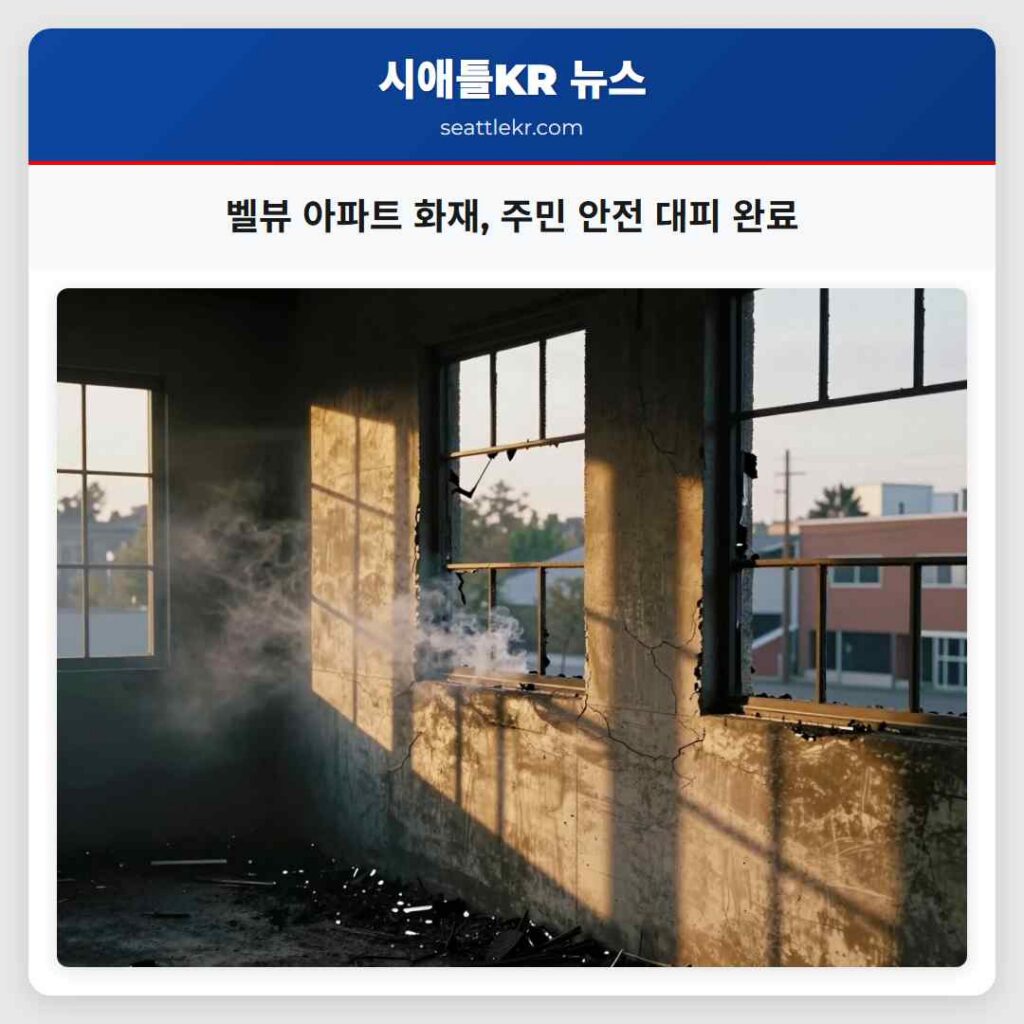 벨뷰 아파트 화재, 주민 안전 대피 완료