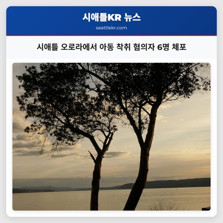 시애틀 오로라에서 아동 착취 혐의자 6명 체포