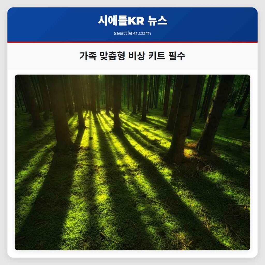 가족 맞춤형 비상 키트 필수