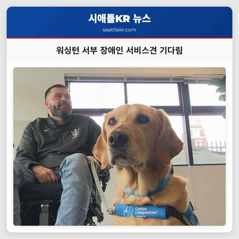 워싱턴 서부 장애인 서비스견 기다림
