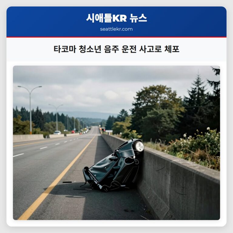 타코마 청소년 음주 운전 사고로 체포