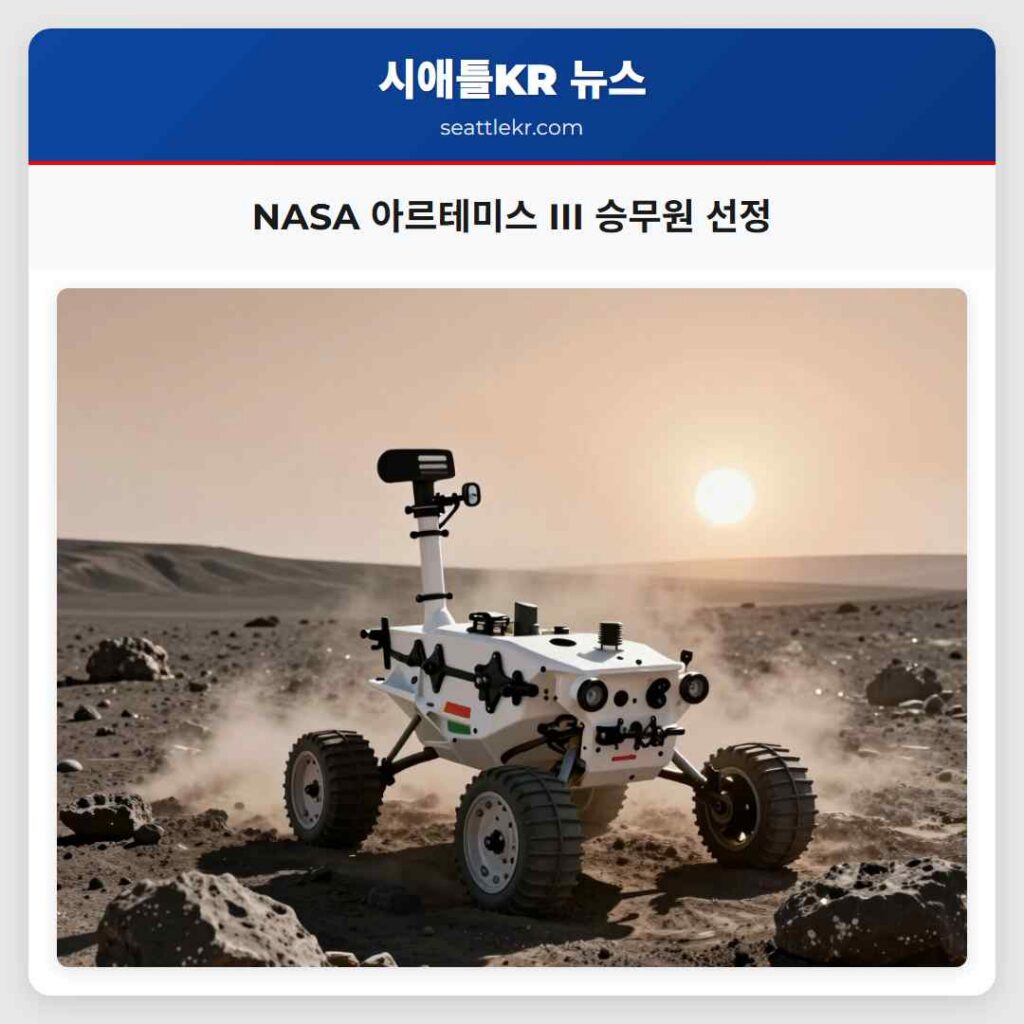NASA 아르테미스 III 승무원 선정