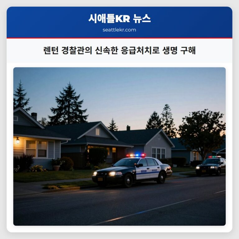 렌턴 경찰관의 신속한 응급처치로 생명 구해