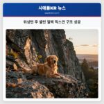 워싱턴 주 셸턴 절벽 믹스견 구조 성공