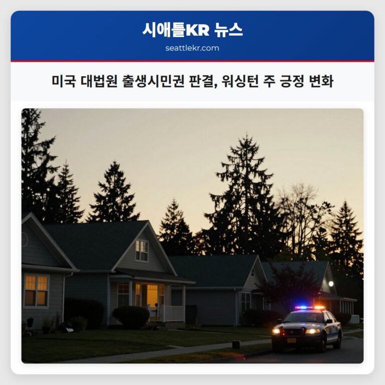 미국 대법원 출생시민권 판결 워싱턴 주 긍정 변화