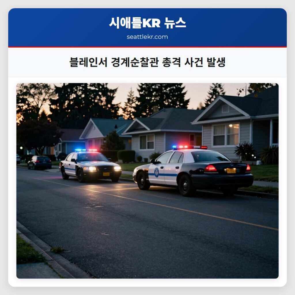 블레인서 경계순찰관 총격 사건 발생