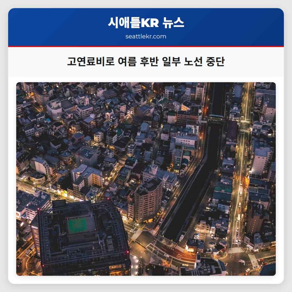 고연료비로 여름 후반 일부 노선 중단