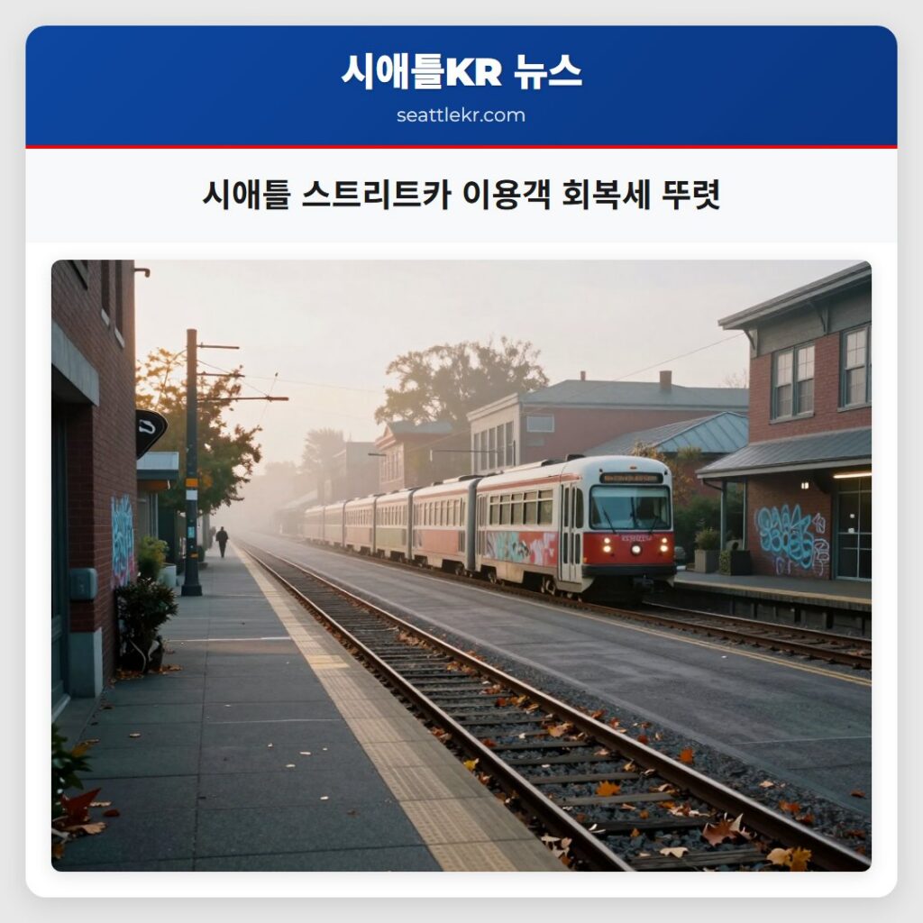 시애틀 스트리트카 이용객 회복세 뚜렷