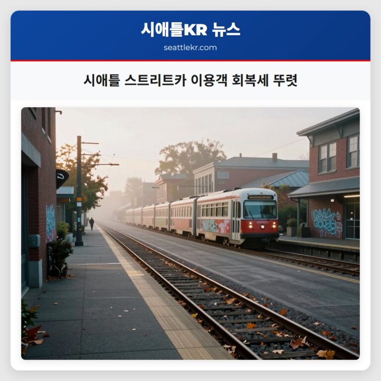 시애틀 스트리트카 이용객 회복세 뚜렷