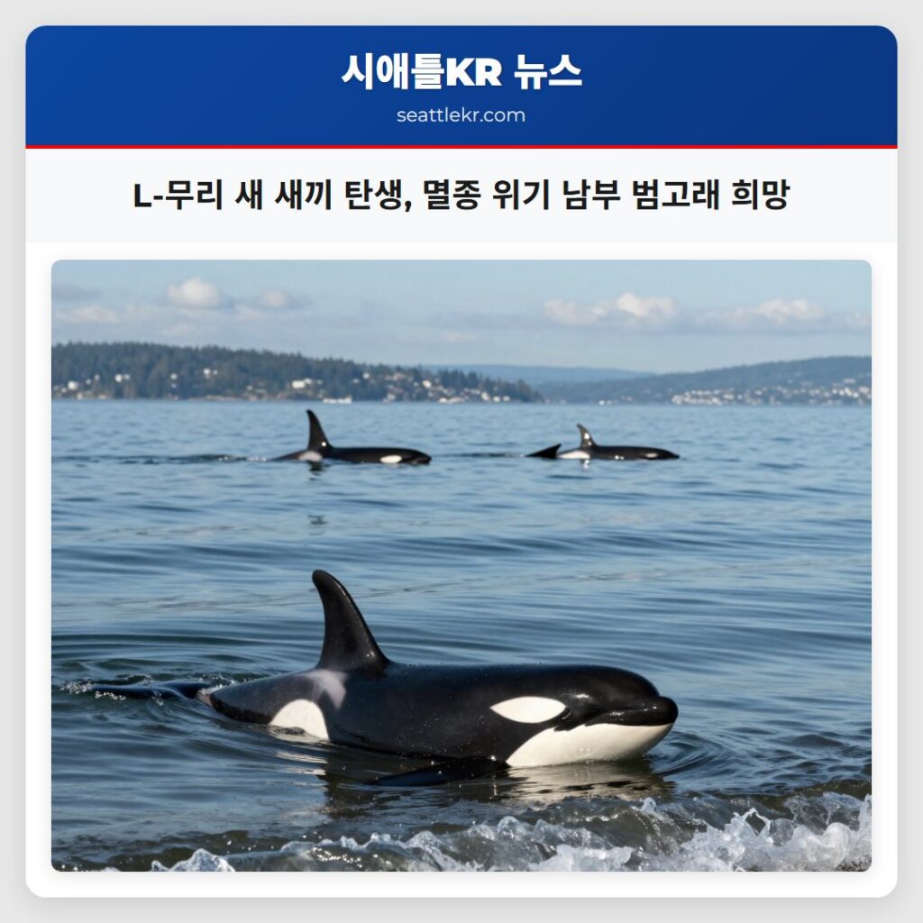 L-무리 새 새끼 탄생, 멸종 위기 남부 범고래 희망