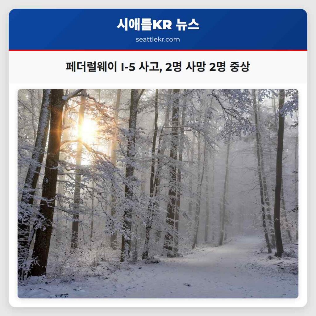 페더럴웨이 I-5 사고, 2명 사망 2명 중상