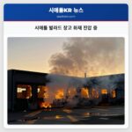 시애틀 발라드 창고 화재 진압 중