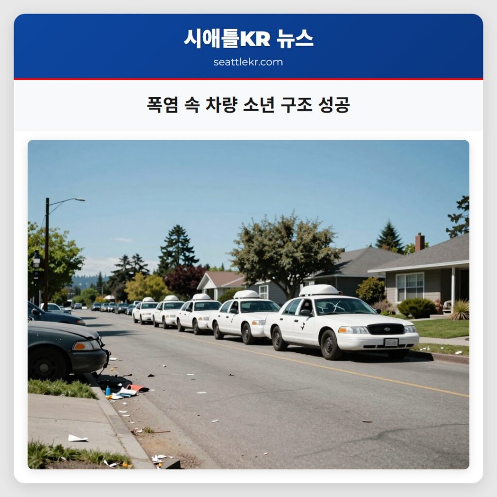 폭염 속 차량 소년 구조 성공