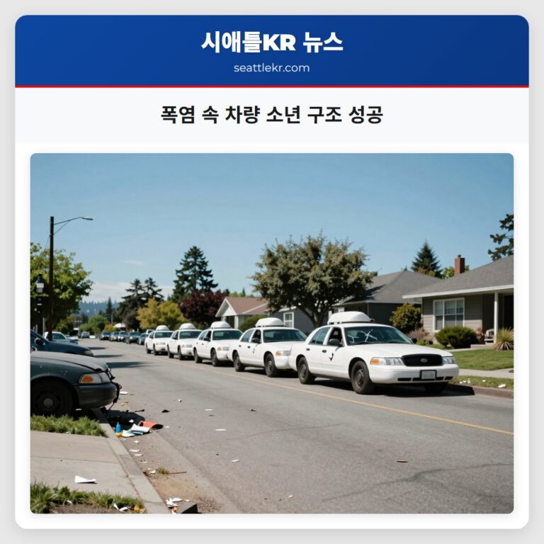 폭염 속 차량 소년 구조 성공