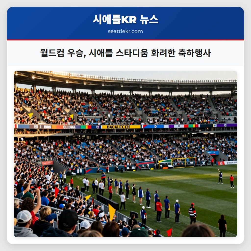 월드컵 우승, 시애틀 스타디움 화려한 축하행사
