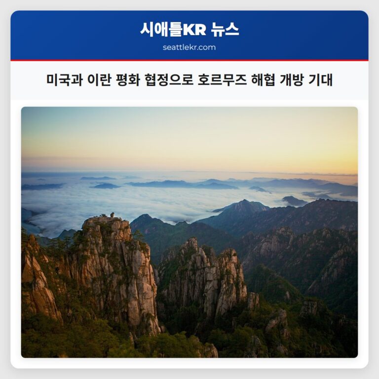 미국과 이란 평화 협정으로 호르무즈 해협 개방 기대