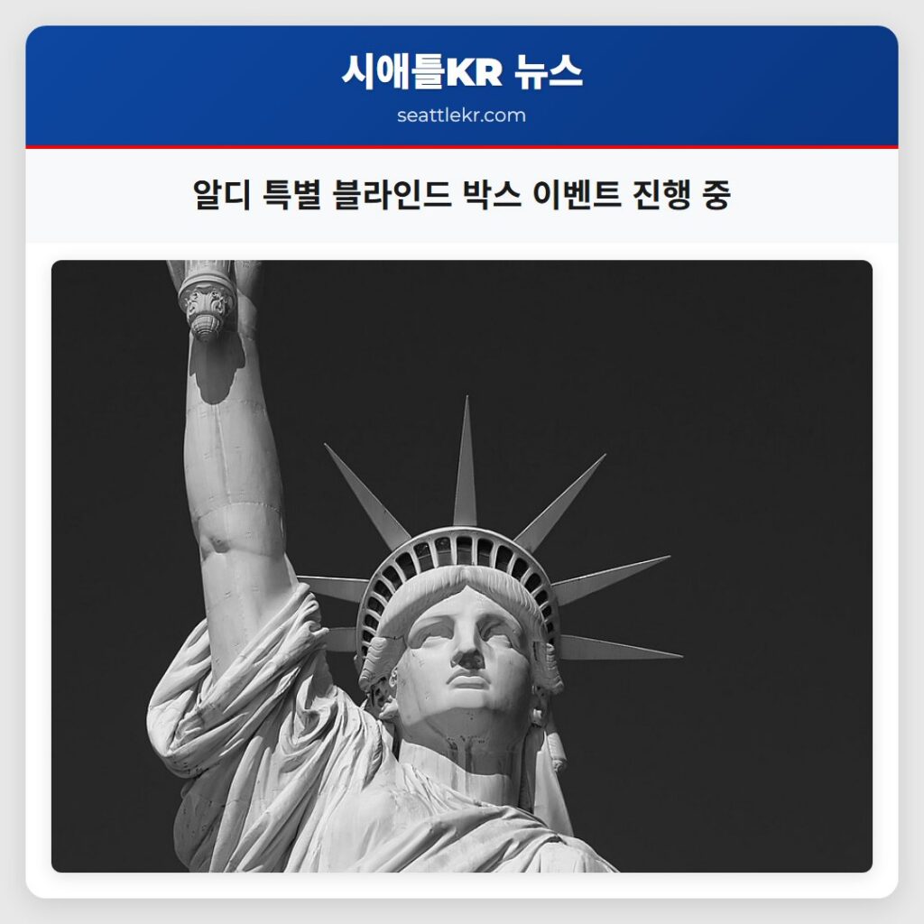 알디 특별 블라인드 박스 이벤트 진행 중