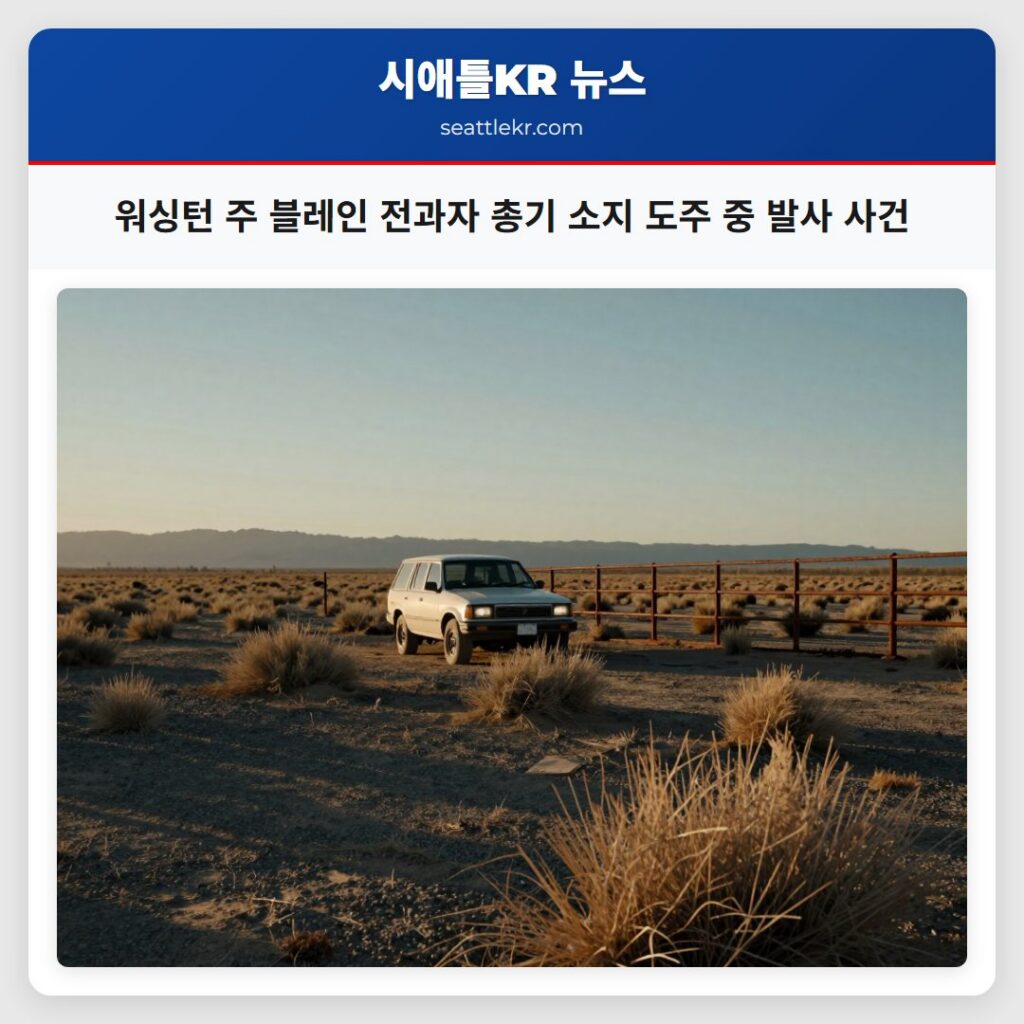 워싱턴 주 블레인 전과자 총기 소지 도주 중 발사 사건