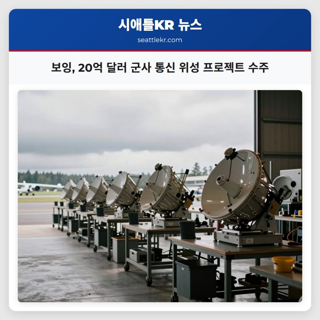 보잉, 20억 달러 군사 통신 위성 프로젝트 수주