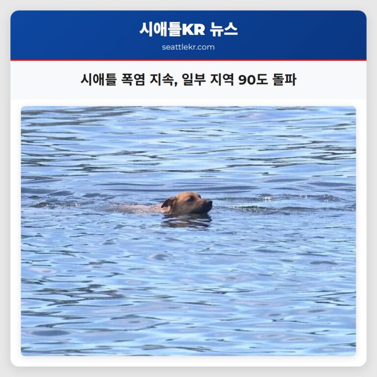 시애틀 폭염 지속 일부 지역 90도 돌파