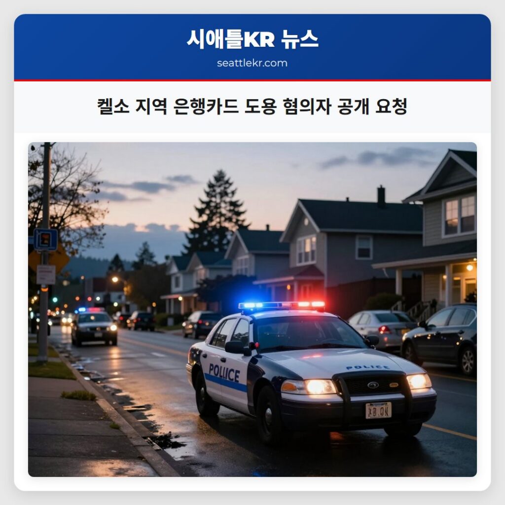 켈소 지역 은행카드 도용 혐의자 공개 요청