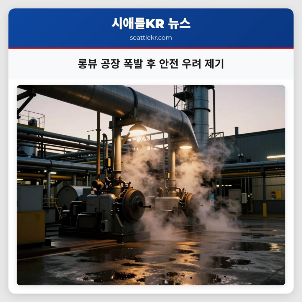 롱뷰 공장 폭발 후 안전 우려 제기